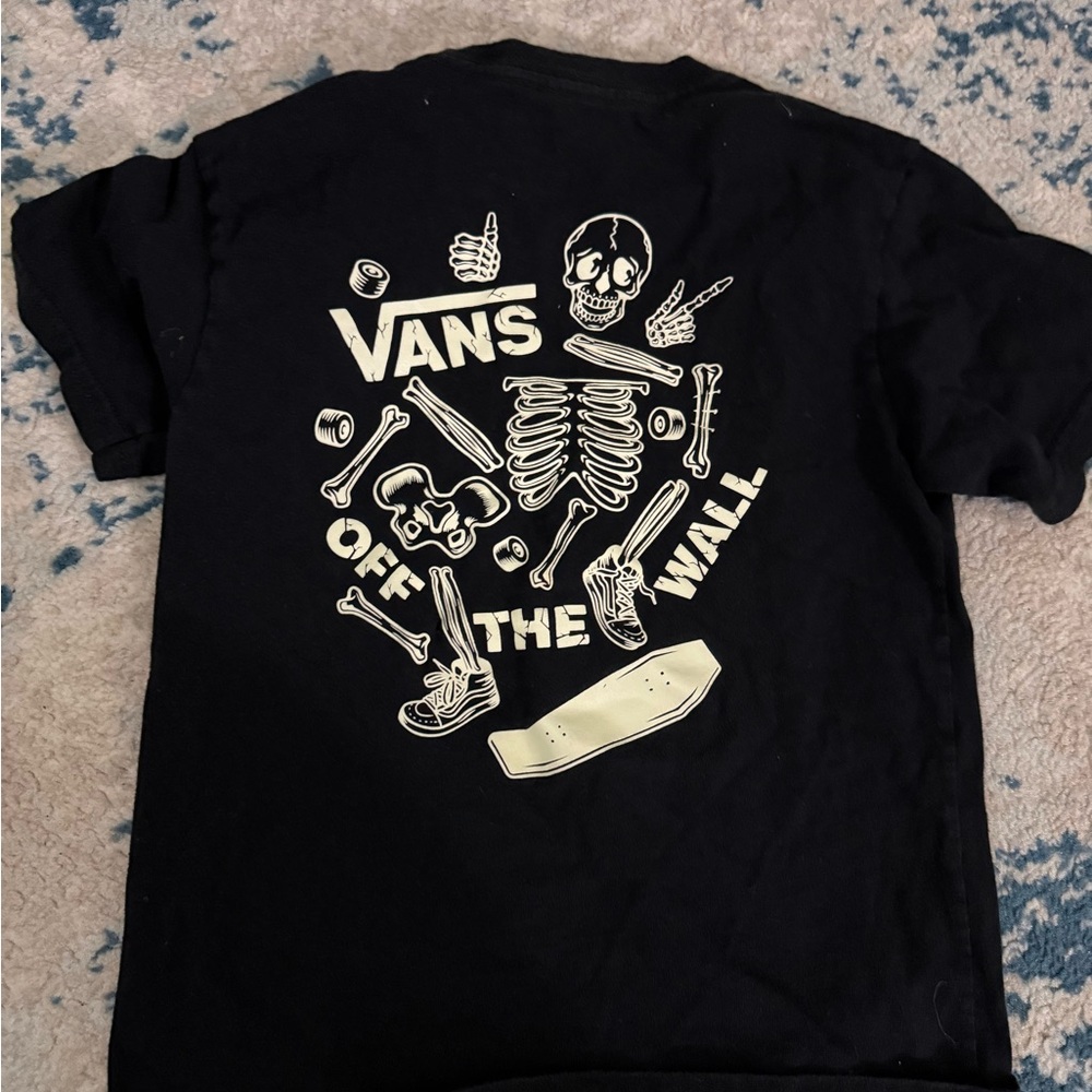 Size 5T vans glow in the dark skeleton t shirt